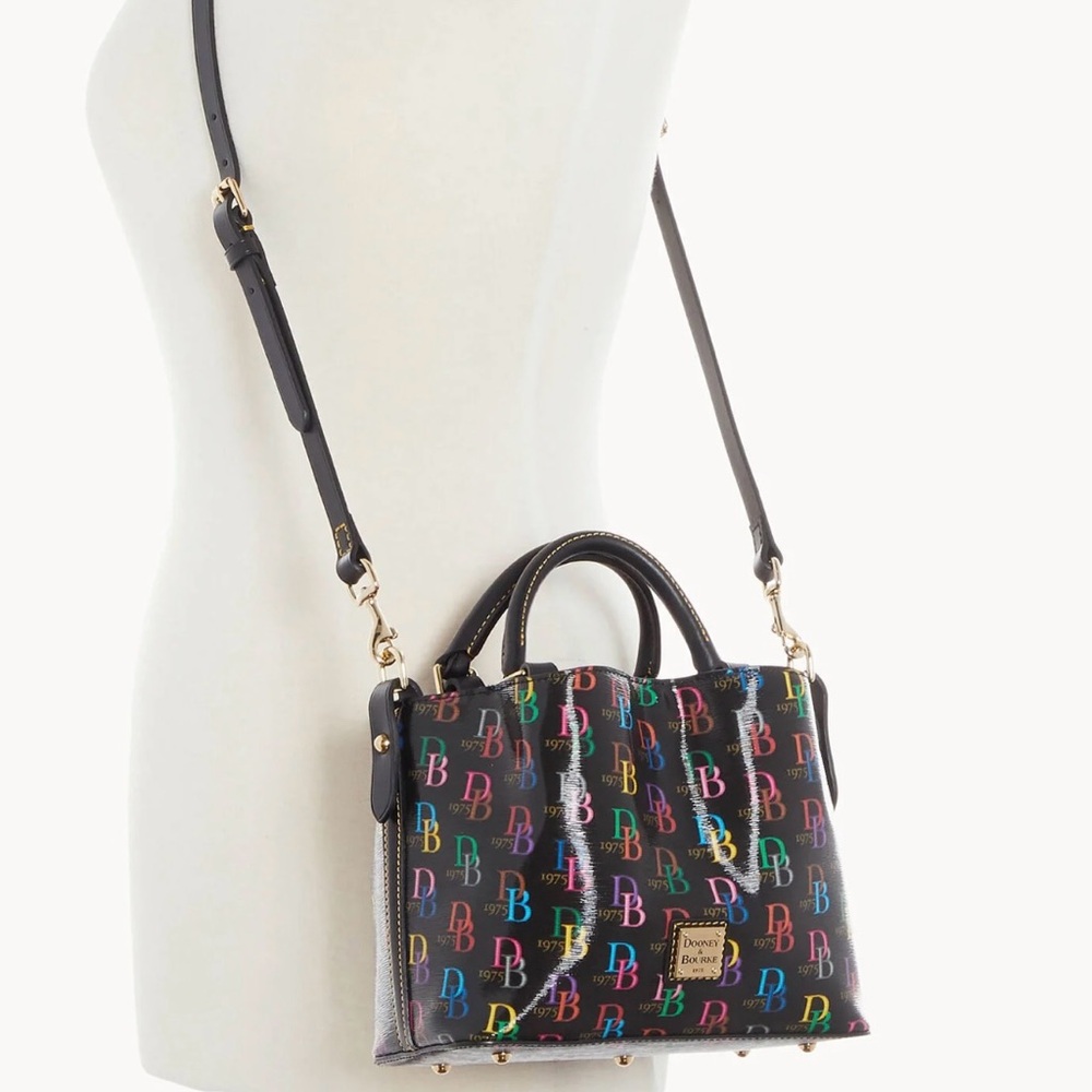 NWT Dooney & Bourke Multi Mini Barlow Black Multicolor Magic Bag